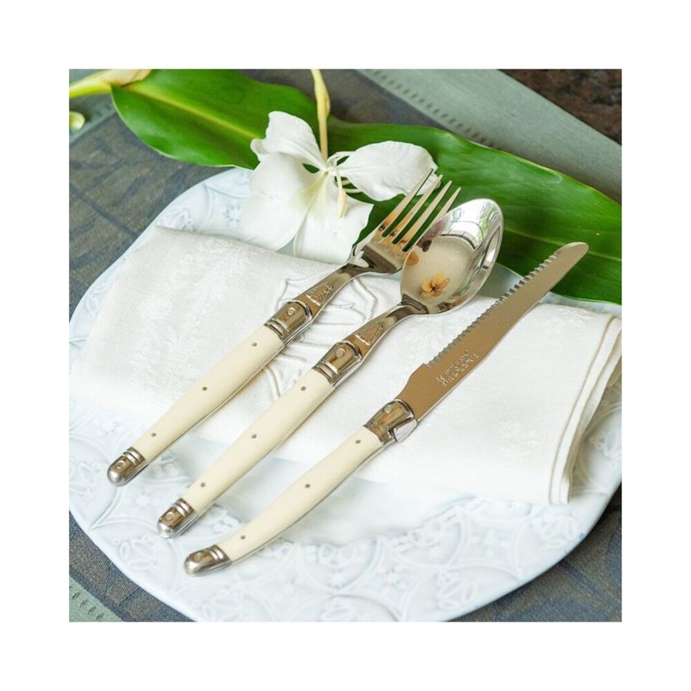 Jean Dubost 24Pc Flatware Set In Black Tray